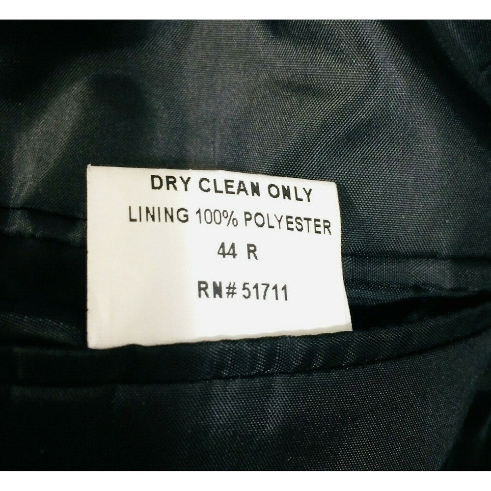 Ralph Lauren Men's Black Size 44R Jake Solid Wool Blend Winter Overcoat Peacoat - Picture 6 of 6